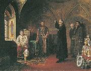 unknow artist Metropolitan Philip and Ivan the Terrible USA oil painting artist